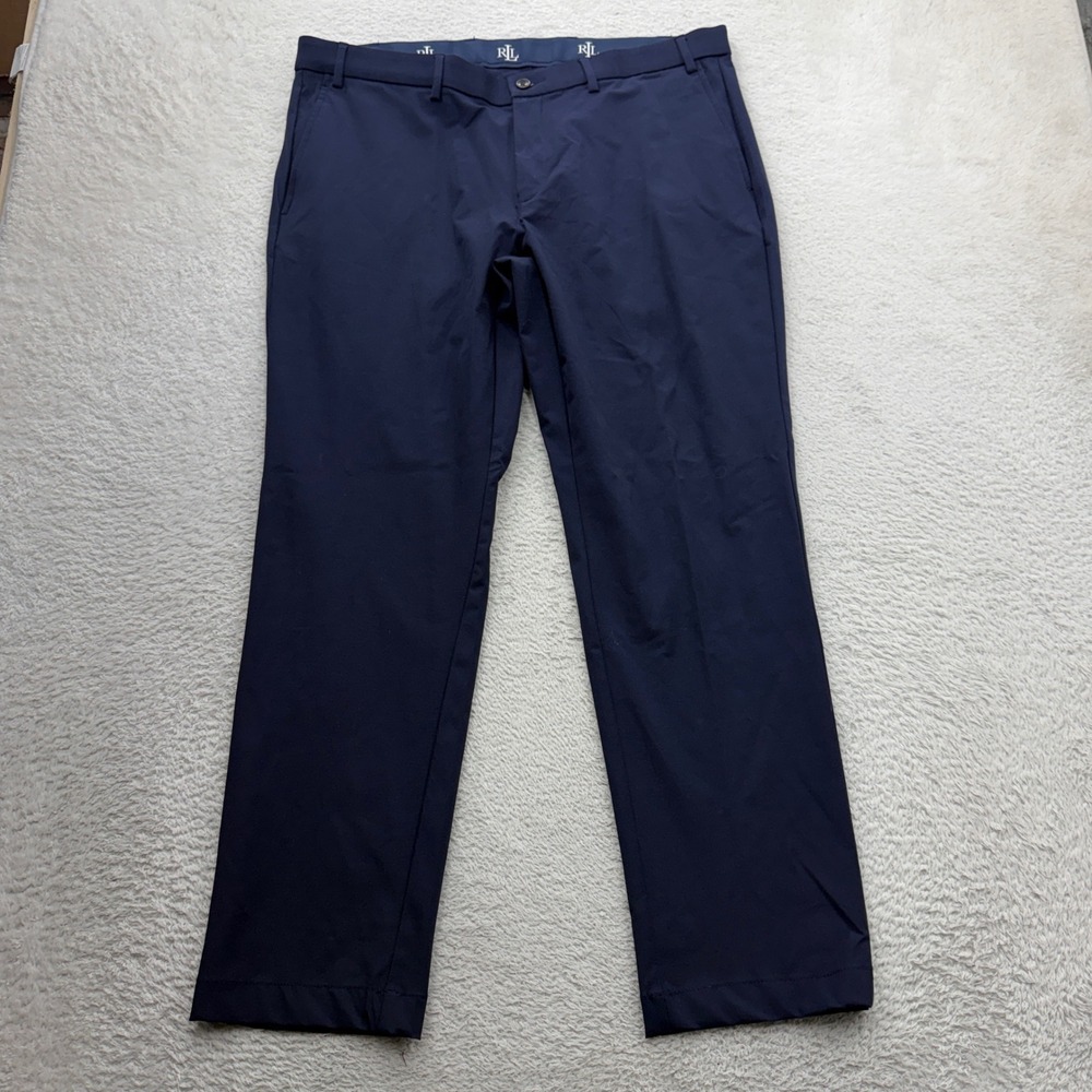 Lauren Ralph Lauren Mens Navy Blue Performance Stretch Chino Pants 38x30